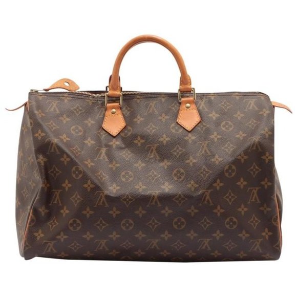 Louis Vuitton Speedy 40 Vintage With Dust Lock & Key Brown Monogram Canv…